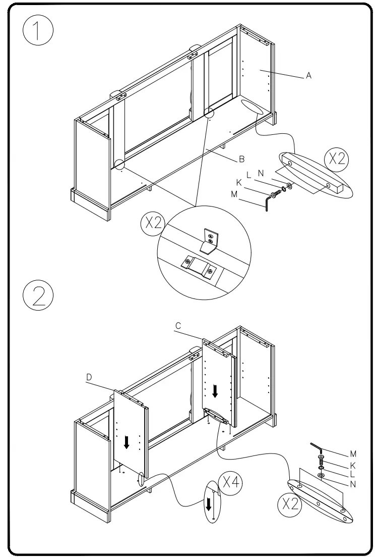 ASHLEY W880-68 Mallacar 75 Inch TV Stand - Figure 2