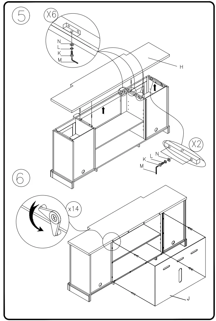 ASHLEY W880-68 Mallacar 75 Inch TV Stand - Figure 4