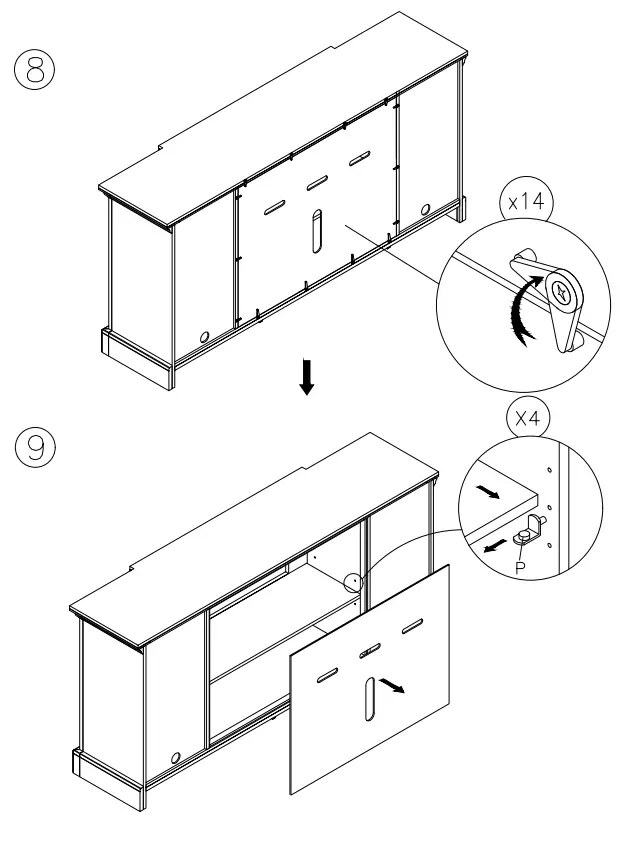 ASHLEY W880-68 Mallacar 75 Inch TV Stand - Figure 6