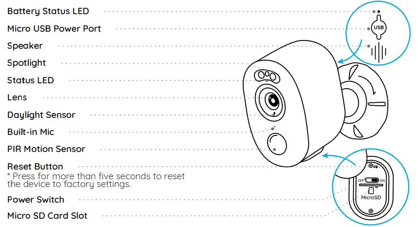 reolink Argus 3 Series Wireless Outdoor Security Camera - fig 2