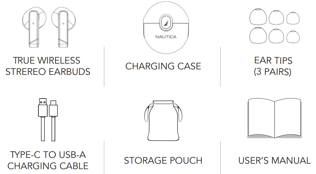 NAUTICA NTWS07 True Wireless Stereo Earbuds - fig 1