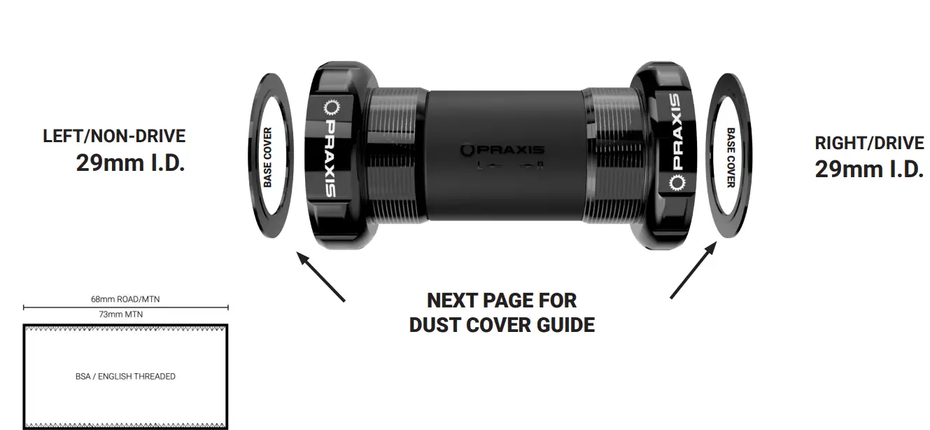 PRAXIS-BSA-DUB-Road-or-MTB-Bottom-Bracket-fig-5