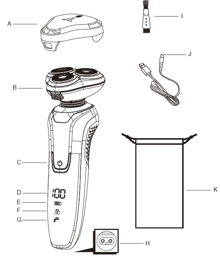 timberk T-SHR62LDW Electric Shaver 2