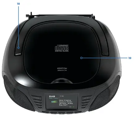 AZATOM Zenith Z4 DAB and FM Radio CD Boombox with Full Color Display and Bluetooth-18