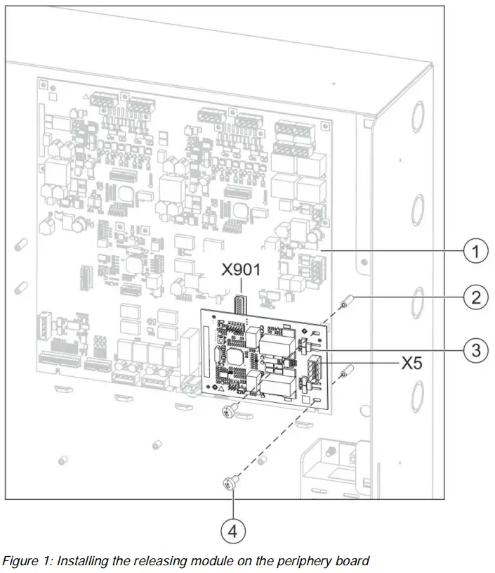 SIEMENS XCI2001 U1 Releasing Module for PRO Fire System - Mounting