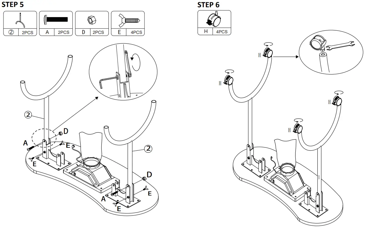 JAXPETY MR11F0220 Portable Nail Manicure Table with Electric Dust Collector 6