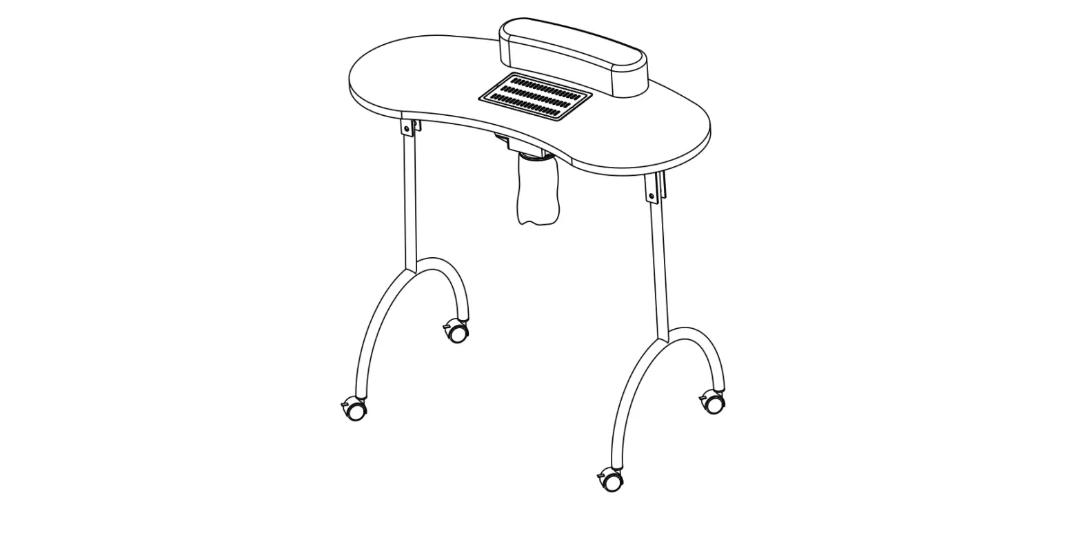 Jaxpety Mr11f0220 Portable Nail Manicure Table With Electric Dust Collector User Manual