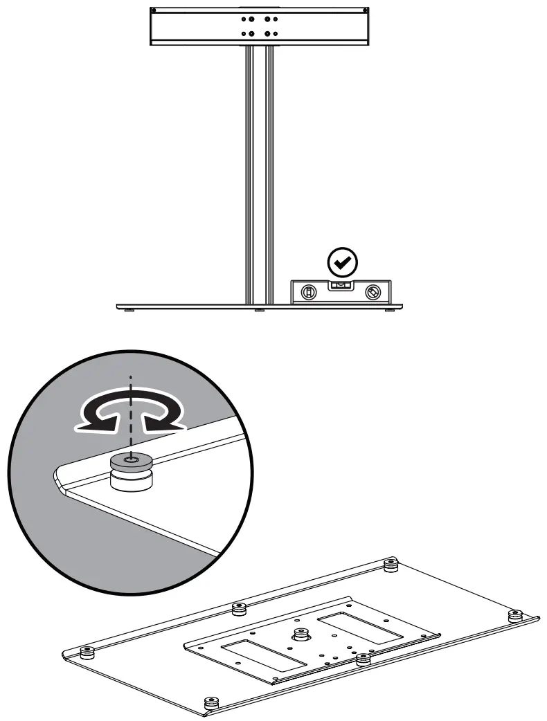 kanto TTS150 Tabletop TV Stand - Level Base