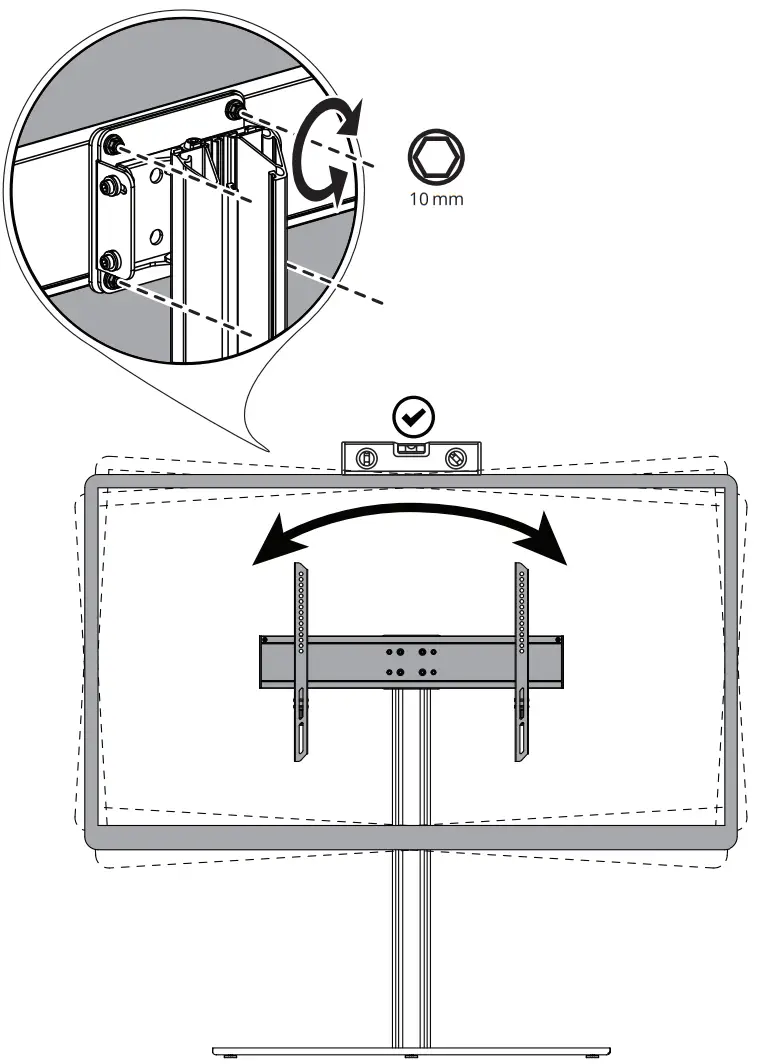 kanto TTS150 Tabletop TV Stand - Level TV