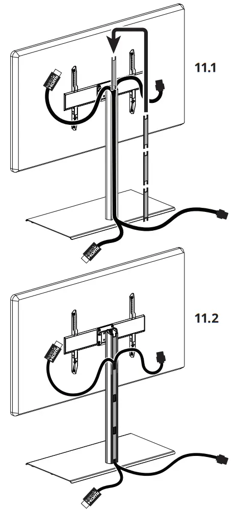 kanto TTS150 Tabletop TV Stand - Manage Cables
