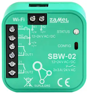 ZAMEL SBW 02 Wi Fi 2 Channel Gate Controller