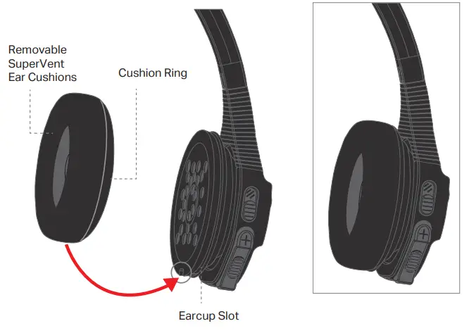 JBL Sport Wireless Train Headphone - in the correct position