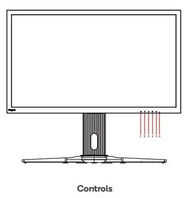 kogan KAMN27QUCMA 27 inch QHD IPS USB-C Freesync 75Hz Monitor User Guide - Controls Overview