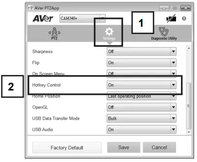 AVer CAM340 Ultra HD 4K Huddle Room Collaboration -Hotkey Control
