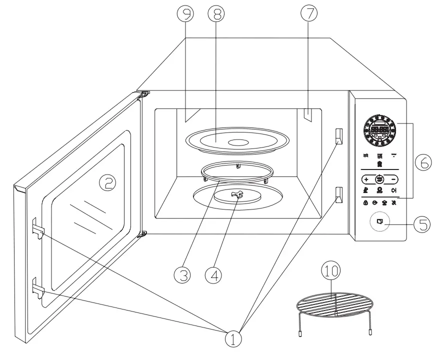 HOOVER HMGI25TB Grill Inverter Microwave Oven - figure 1