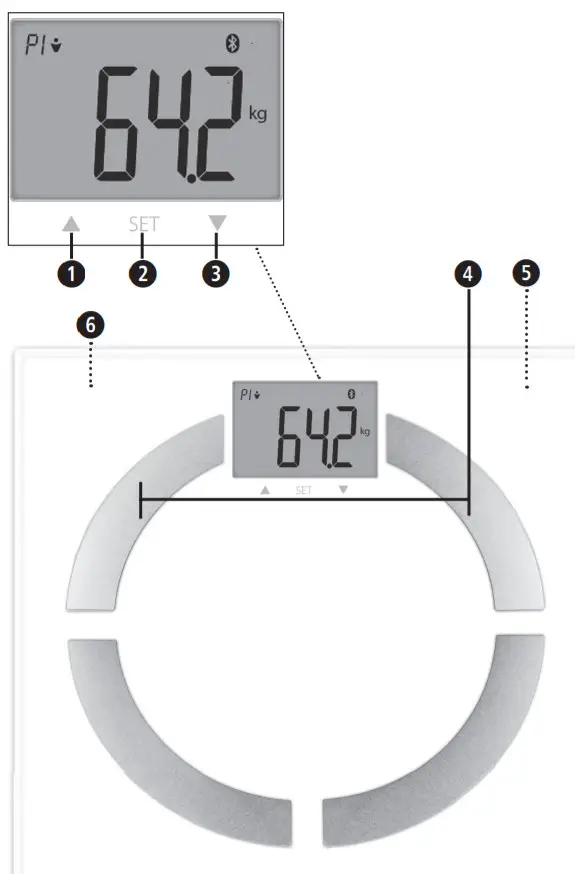 medisana 40444BS444 Connect Body Analysis Scale -FIGURE 1
