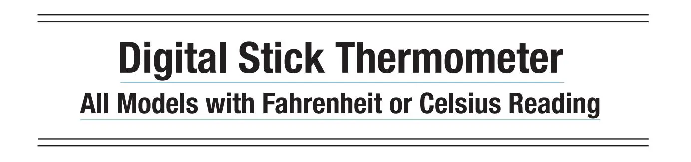 HOPKINS 570410 Digital Stick Thermometer User Manual