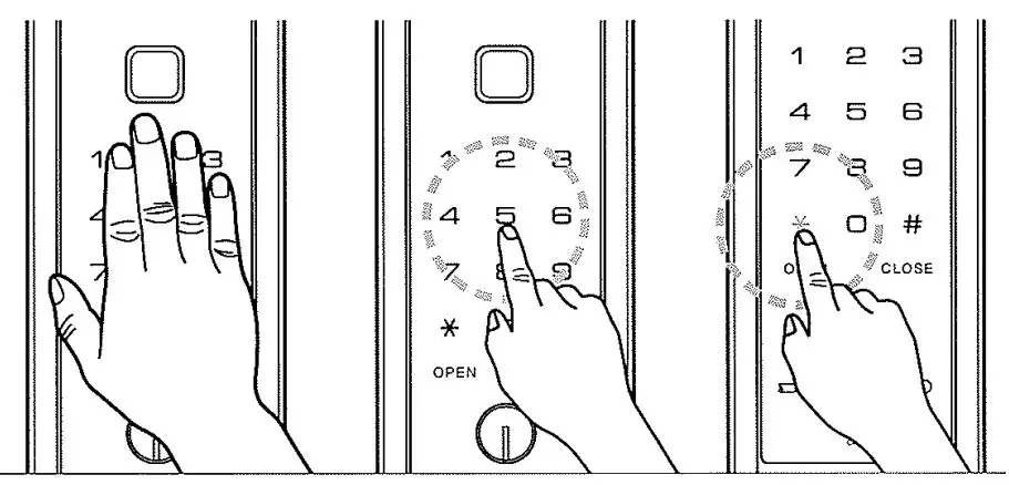DIGITAL LOCK Auxiliary Lock Premium Digital Door Lock User Manual - Opening door with password form outside