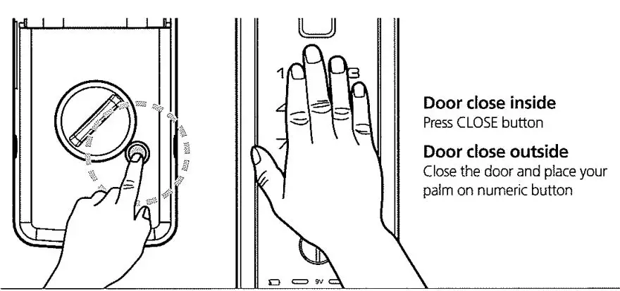 DIGITAL LOCK Auxiliary Lock Premium Digital Door Lock User Manual - Way to lock the door manually