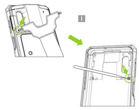 KOAMTAC SKXPro 2D Imager SmartSled for XCover- Hand