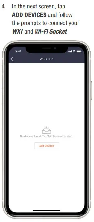 HOLMAN WiFi Controlled Hub Socket with Trimer User Manual - Add the WX1 and Wi-Fi Socket to Holman Home
