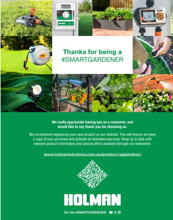 HOLMAN WiFi Controlled Hub Socket with Trimer User Manual - Thank You Page