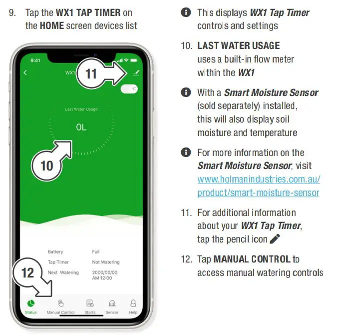HOLMAN WiFi Controlled Hub Socket with Trimer User Manual - WX1 Tap Timer