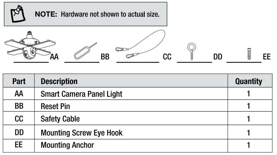 FEIT Electric LED Smart Camera Panel Light with Pan and Tilt Instruction Manual - Hardware Included