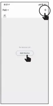 FEIT Electric LED Smart Camera Panel Light with Pan and Tilt Instruction Manual - Tap add device or the + sign