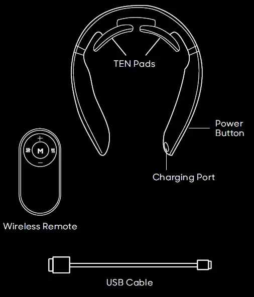 SHARPER IMAGE M21 Tens Neck Massager for Pain Relief FIG-1