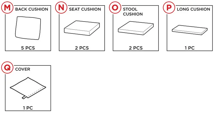 BCP SKY5801 7 Seater Wicker Dining Set - Parts 2