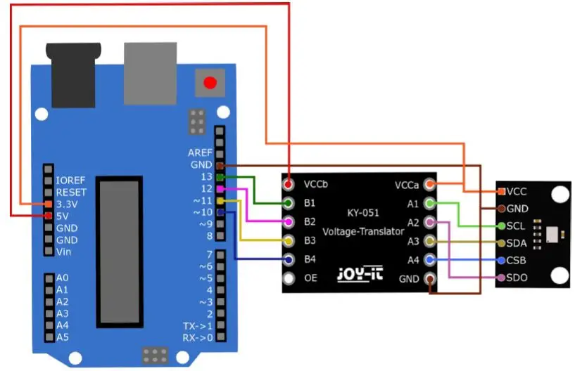 JOY-it SEN-KY052 Temperature and Air Pressure Sensor Fig4