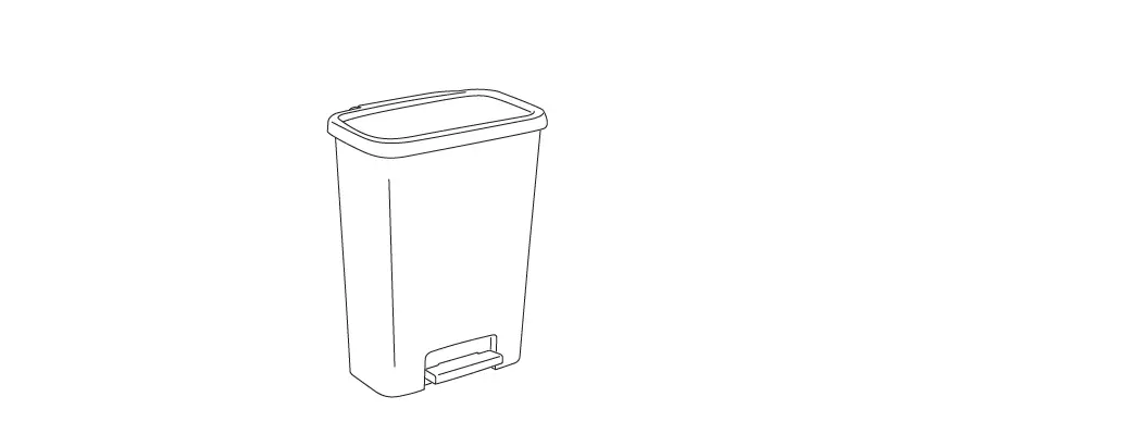 Ikea 905.140.95 Knöckla Step Trash Can Dark Gray 7 Gallon Instruction Manual