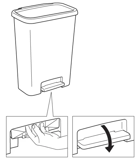 IKEA 905.140.95 KNÖCKLA Step Trash Can Dark Gray 7 Fig1