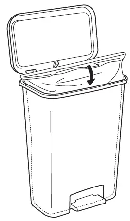 IKEA 905.140.95 KNÖCKLA Step Trash Can Dark Gray 7 Fig2