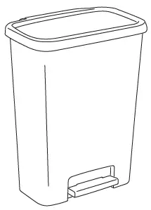 IKEA 905.140.95 KNÖCKLA Step Trash Can Dark Gray 7 Product