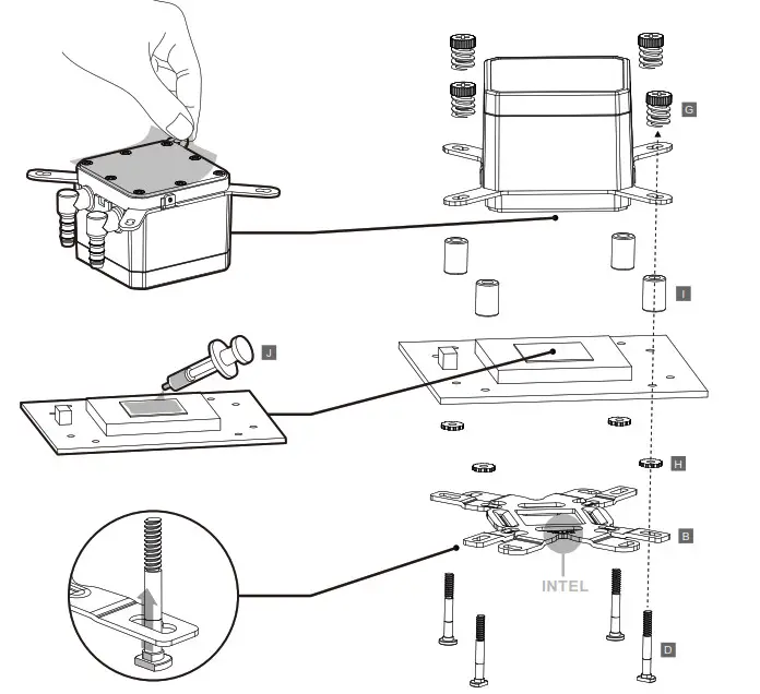 COUGAR 3MAQU360 0001 Aqua 360 High Performance CPU Cooler- 2