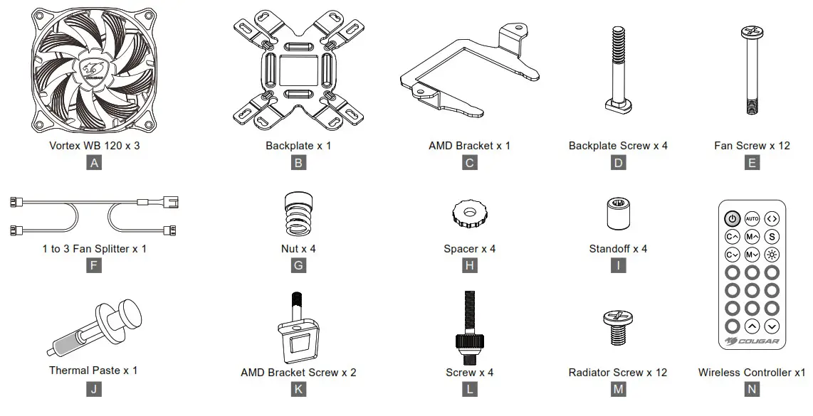 COUGAR 3MAQU360 0001 Aqua 360 High Performance CPU Cooler