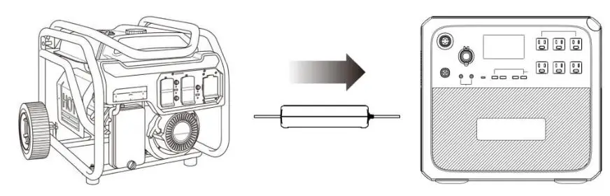 POWERAK AC200 Portable Power Station - Press the power button, the product will be charged