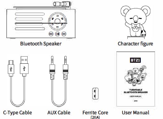 KHVATEC BT21 Turntable Bluetooth Speaker 1