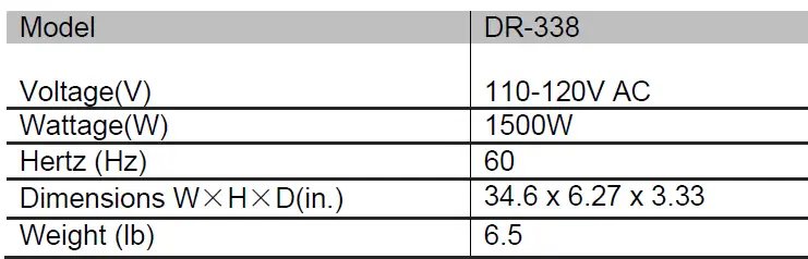 Dr -Heater DR-338-1500W-Carbon-Infrared-Heater-fig 2