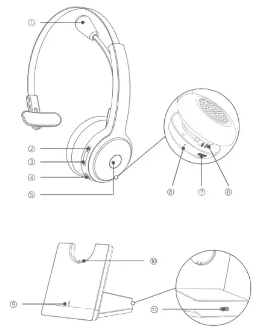 TECKNET- Bluetooth-Trucker-Headset-with-Microphone-Headphones-fig-1