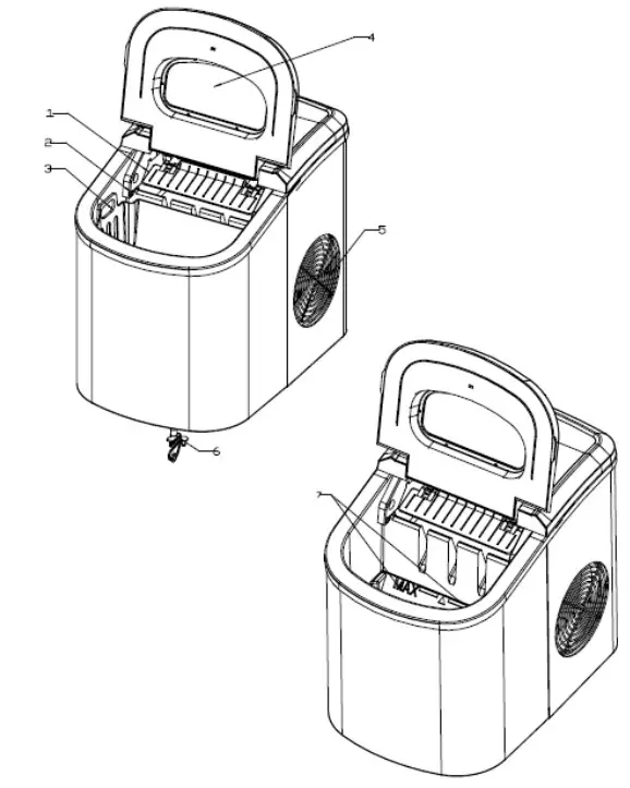 H Koenig kb12 100W 12kg Silent Ice Maker - figure 1