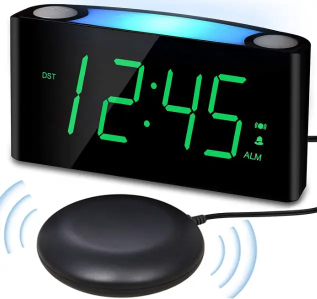 ROCAM HM347B Electric Alarm Clock and Wireless Bed Shaker