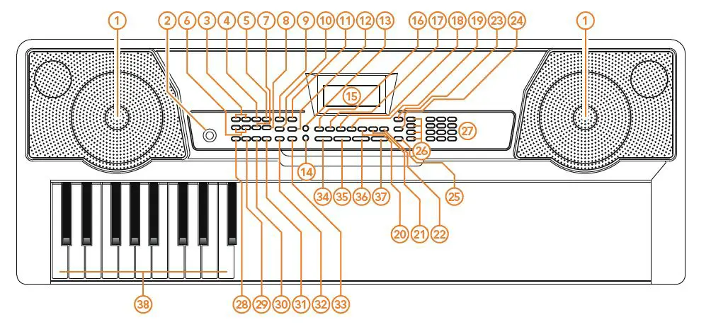 Gear4music-MK-3000-61-Key-Electronic-Keyboard-FIG-1
