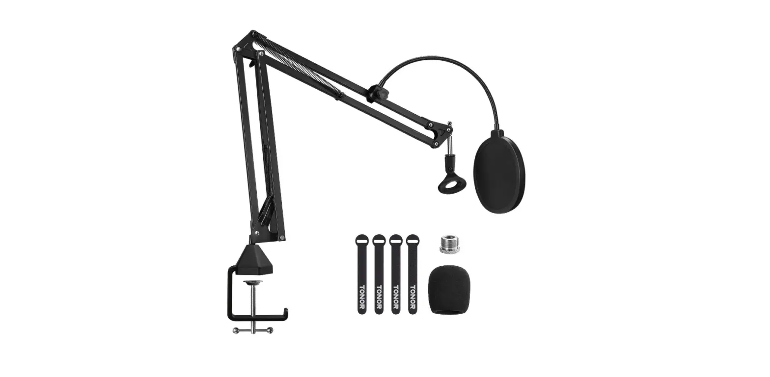 Microphone Arm Stand, Tonor Adjustable Suspension Boom Scissor Mic Stand With Pop Filter-complete Features/instruction Guide Microphone Arm Stand, Tonor Adjustable Suspension Boom Scissor Mic Stand With Pop Filter-complete Features/instruction Guide