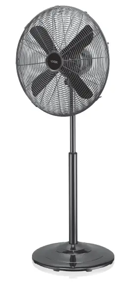 LOGIK-L16PFGM17 16 Inch-Gun-Metal-Pedestal-Fan-