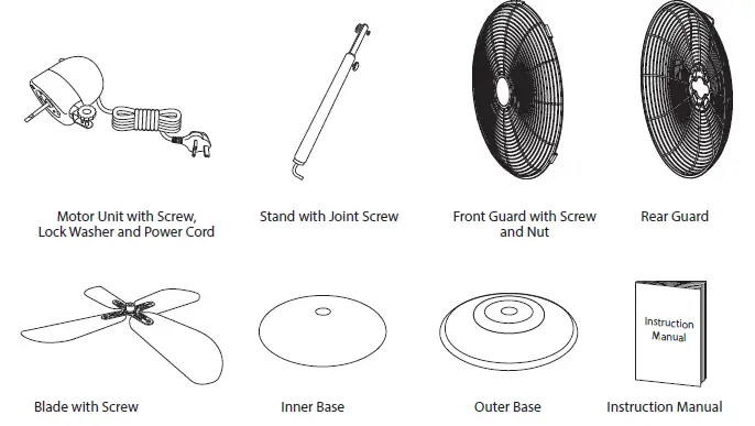 LOGIK-L16PFGM17 16 Inch-Gun-Metal-Pedestal-Fan- fig 1