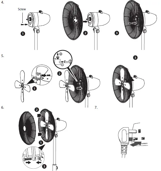 LOGIK-L16PFGM17 16 Inch-Gun-Metal-Pedestal-Fan- fig 3