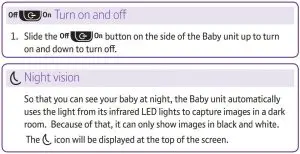 FIG 14 Using the Baby unit